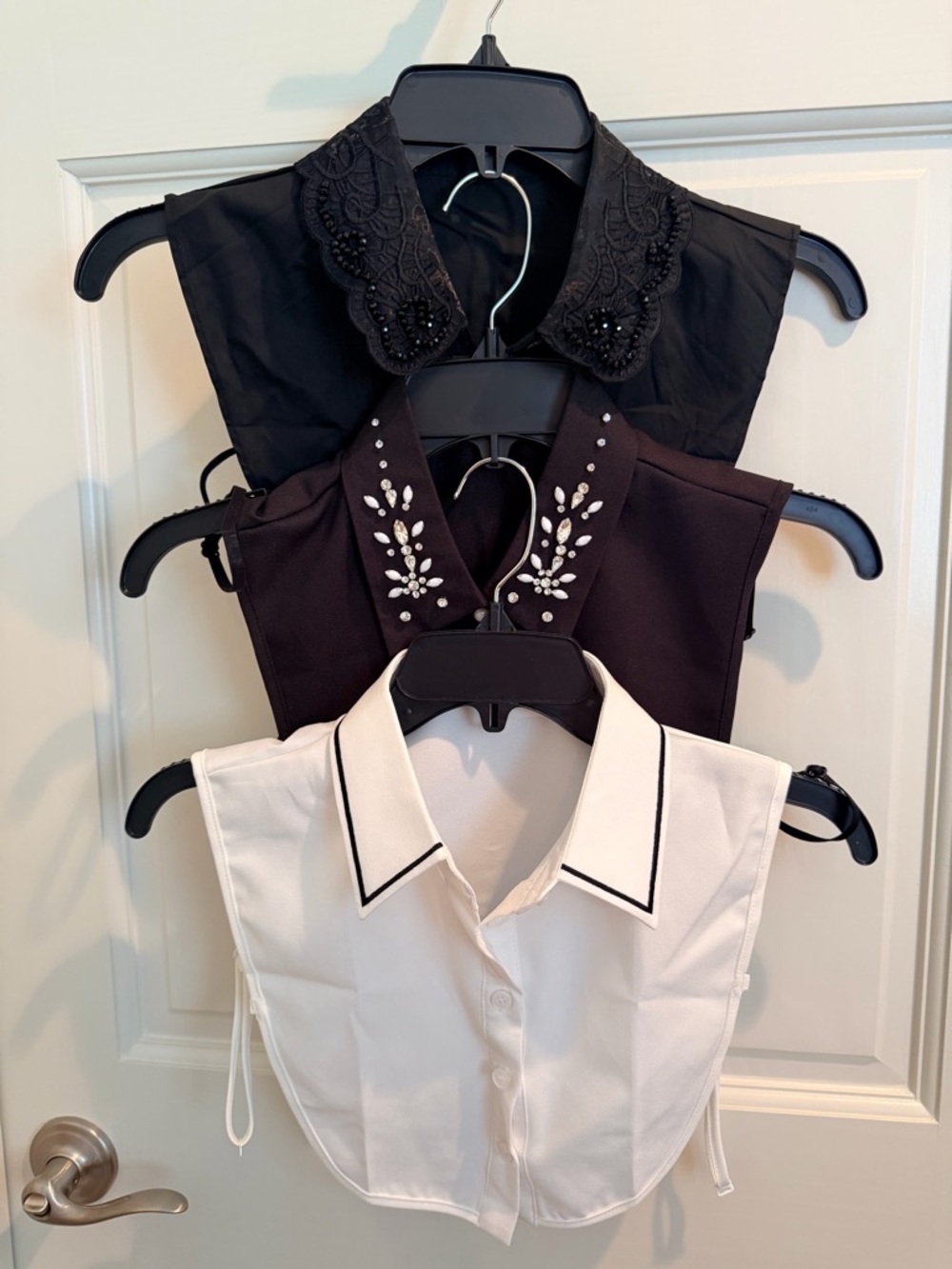 Detachable Shirt Collar Set — Black & White
